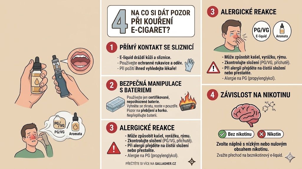Na co si dát pozor při kouření e-cigaret